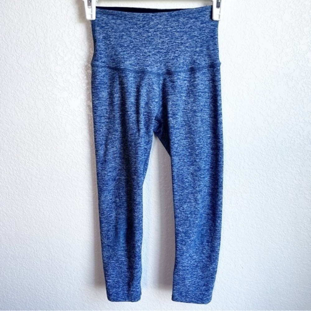 Beyond Yoga blue navy chambray athletic leggings XS